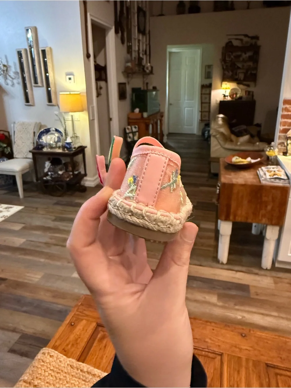 Girls Pink Floral Canvas Cat & Jack Espadrilles